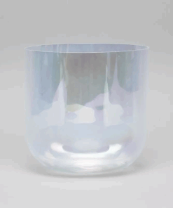 Cuenco tibetano de cristal transparente cósmico para Yoga tono Fa 432 hz + bolsa