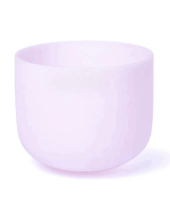 Cuenco tibetano para Yoga de cristal cantor rosa nota F 432 Hz + bolsa