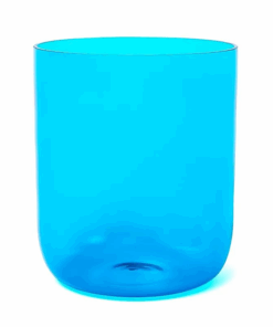 Cuenco tibetano para Yoga de cristal transparente 5°chakra tono Sol 432Hz + bolsa