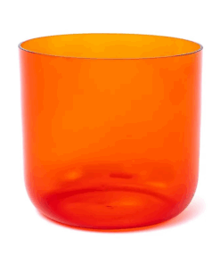 Cuenco tibetano para Yoga de cristal transparente 2°chakra tono Re 432Hz + bolsa