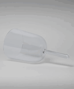 Cuenco tibetano para Yoga de cristal con mango y funda nota LA 20 cm
