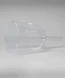 Cuenco tibetano para Yoga de cristal con mango y funda nota SI 17 cm