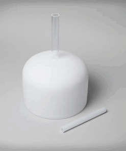 Cuenco tibetano para Yoga de cristal blanco con mango nota DO 432 Hz