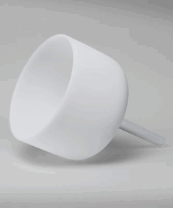 Cuenco tibetano para Yoga de cristal blanco con mango nota RE 432 Hz