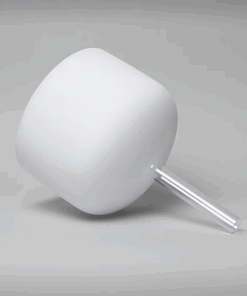 Cuenco tibetano para Yoga de cristal blanco con mango nota RE 432 Hz