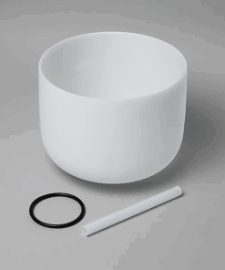 Cuenco tibetano para Yoga de cristal nota RE + bolso 432 Hz - 30 cm