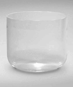 Cuenco tibetano para Yoga de cristal transparente nota RE