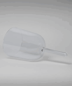 Cuenco tibetano para Yoga de cristal con mango y funda nota RE - 20 cm
