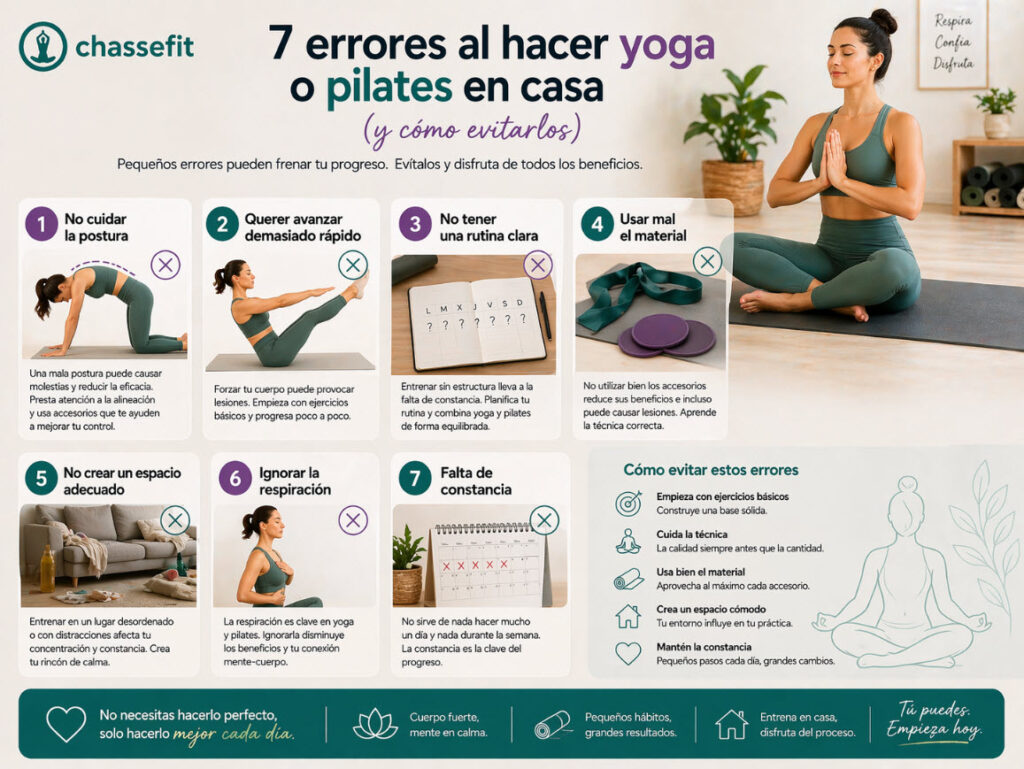 7 errores al hacer yoga o pilates en casa