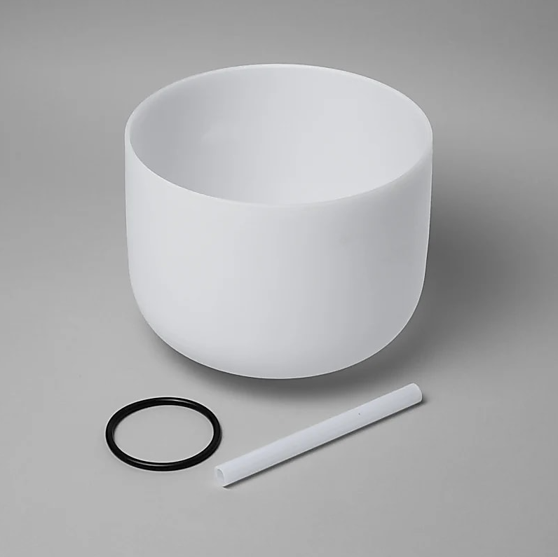 Cuenco tibetano para Yoga de Cuenco cristal nota MI 432 Hz + bolsa - 25 cm