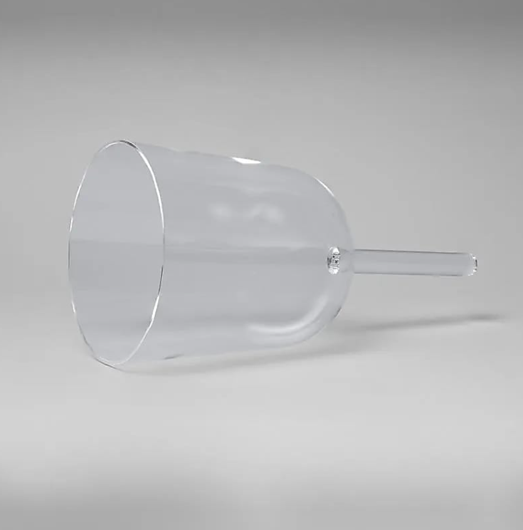 Cuenco tibetano para Yoga de Cuenco cristal con mango y funda – Nota Fa – 15 cm