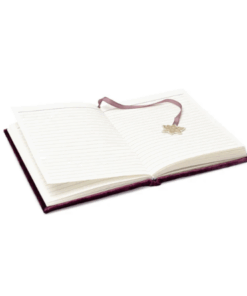 Cuaderno de terciopelo morado con Ganesha para Yoga