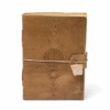 Cuaderno Flor de la Vida con cuarzo rosa y cubierta de polipiel para yoga