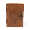 Cuaderno Corazón con funda de cuero sintético para yoga