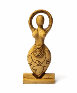 Estatua de diosa color cobre para yoga