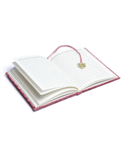 Cuaderno terciopelo rosa con Árbol de la Vida para yoga