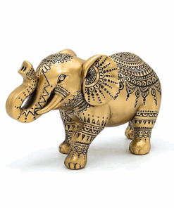 Estatua Decoración Elefante color oro para yoga