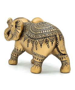Estatua Decoración Elefante color oro para yoga