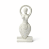Estatua de diosa blanca para yoga