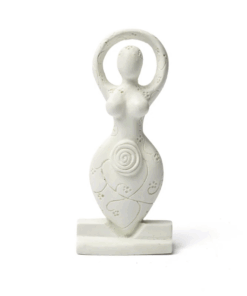 Estatua de diosa blanca para yoga