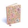 Cuaderno de terciopelo beige con flores