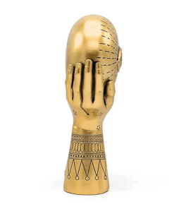 Estatua Decoración Manos con Ojo que todo lo ve color oro para yoga