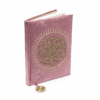 Cuaderno de terciopelo rosa antiguo con Flor de la Vida