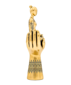 Estatua Decoración meditación-yoga manos de pie color oro