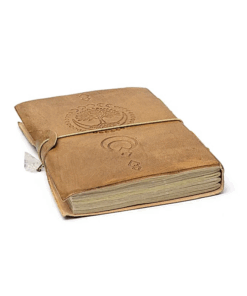Cuaderno Árbol de la Vida con cristal de roca y cubierta de polipiel