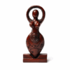 Estatua de diosa marrón claro para yoga