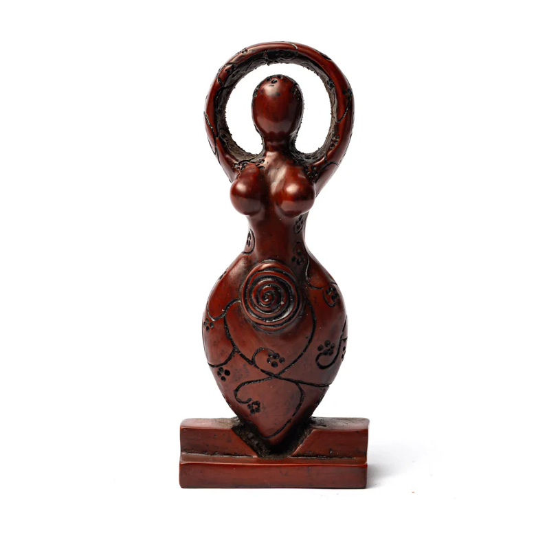 Estatua de diosa marrón claro para yoga
