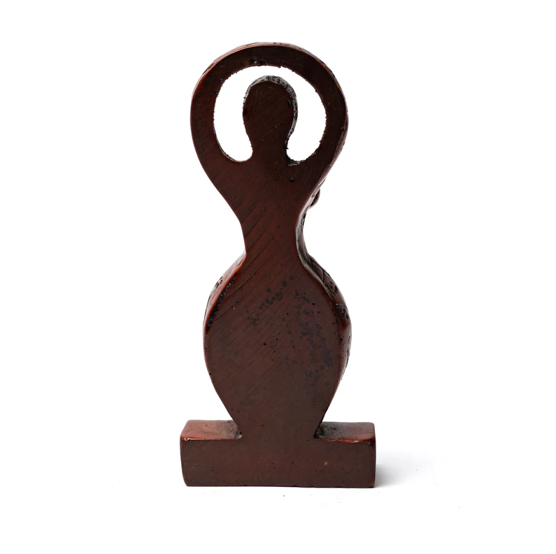 Estatua de diosa marrón claro para yoga