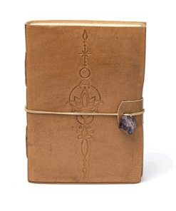 Cuaderno Loto con amatista y cubierta de polipiel para yoga