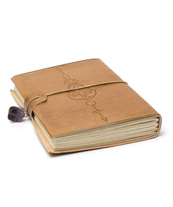 Cuaderno Loto con amatista y cubierta de polipiel para yoga