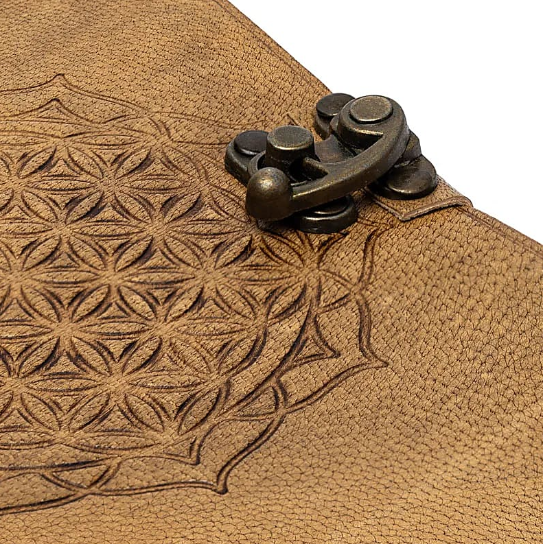 Cuaderno mandala Flor de la Vida con cubierta de polipiel