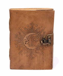 Cuaderno Sol & Luna con funda de cuero sintético