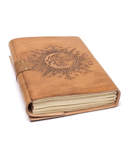 Cuaderno Sol & Luna con funda de cuero sintético