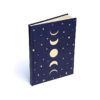 Cuaderno fases lunares y estrellas azul oscuro