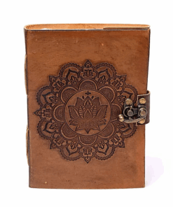 Cuaderno Mandala con funda de cuero sintético