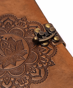Cuaderno Mandala con funda de cuero sintético