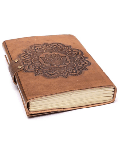 Cuaderno Mandala con funda de cuero sintético