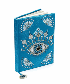 Cuaderno de terciopelo azul con Ojo de la Providencia