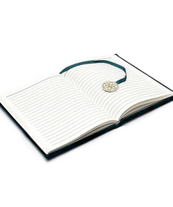 Cuaderno de terciopelo petróleo con Semilla de la Vida