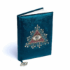 Cuaderno de terciopelo petróleo con ojo de tarot