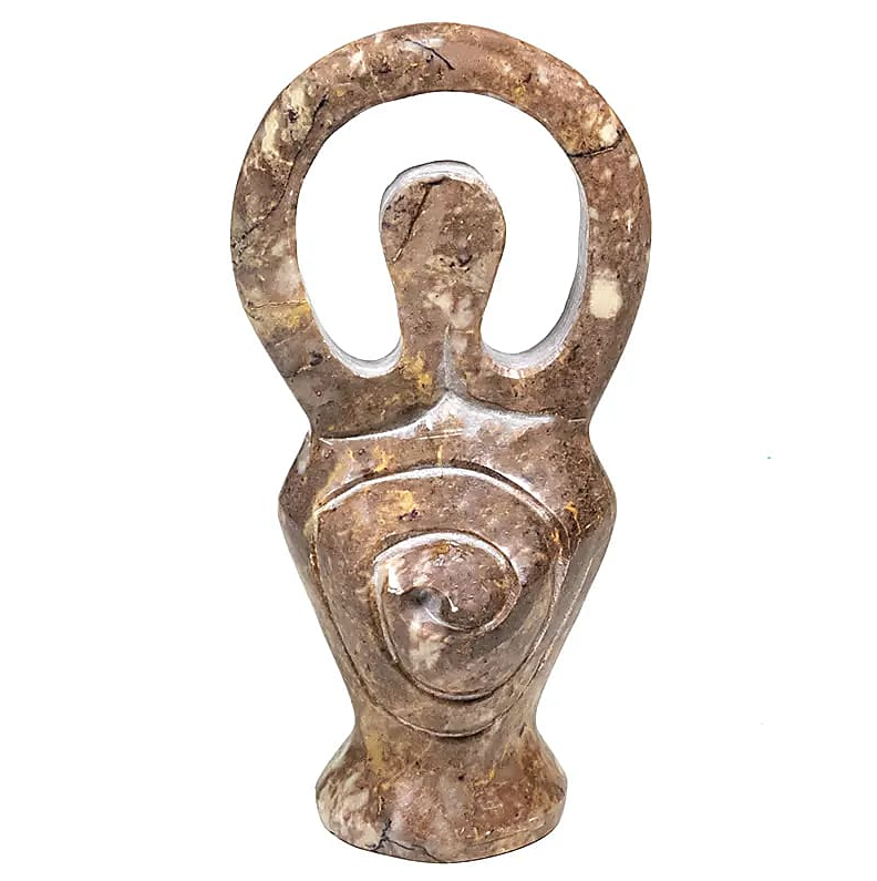 Estatua de Divinidad en esteatita natural para yoga 2 Unidades