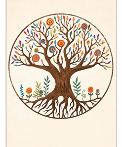 Bloc de notas Árbol de la vida Mandala para yoga 5 Unidades