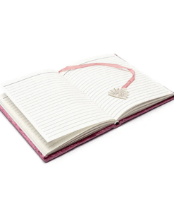 Cuaderno de terciopelo morado con arcoíris para Yoga