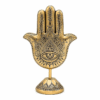 Estatua yoga Decoración Mano de Fátima con base color oro