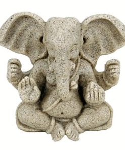 Estatua Yoga Ganesha estatuilla de resina y arenisca