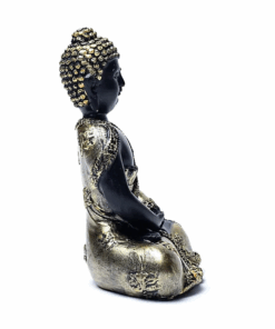 Estatua yoga Buda de la meditación acabado antiguo 2 Unidades